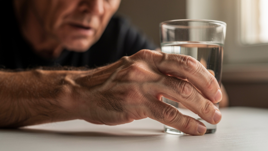 Hand showing weakness from cervical nerve compression