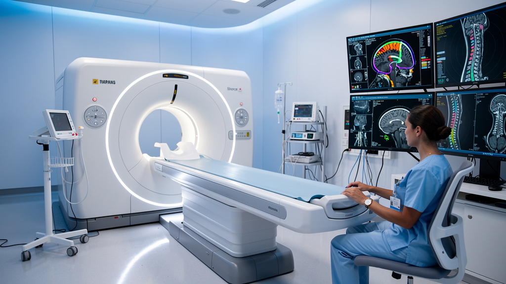 Modern MRI diagnostic imaging technology for brain spine